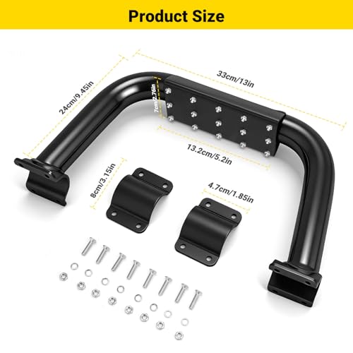 JERBOR Heavy-Duty Nerf Bar Step for UTV, 1.75" Clamp-On No Drill Installation, Anti-Slip Steel Surface, Universal Fits for Polaris RZR, for Can-Am, for Yamaha, for Kawasaki, for CFMOTO (1) by Jerbor - Image 8