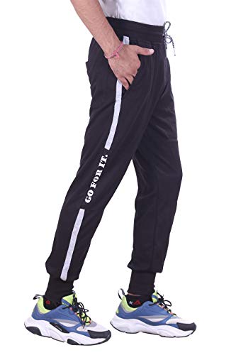 Image of Soft Cotton Side Stripe Track Pant for Men with 2 Side Deep Pockets and a Back Pocket