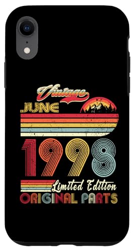 27 Years Old Retro Vintage June 1998 27th Birthday Carcasa para iPhone XR
