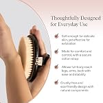 Brosse de corps Kitsch pour le brossage à sec et gommage corporel – Poils véganes doux pour le drainage lymphatique, la cellulite, l'élimination de la peau sèche et la circulation sanguine – Exfoliant corporel pour une peau éclatante