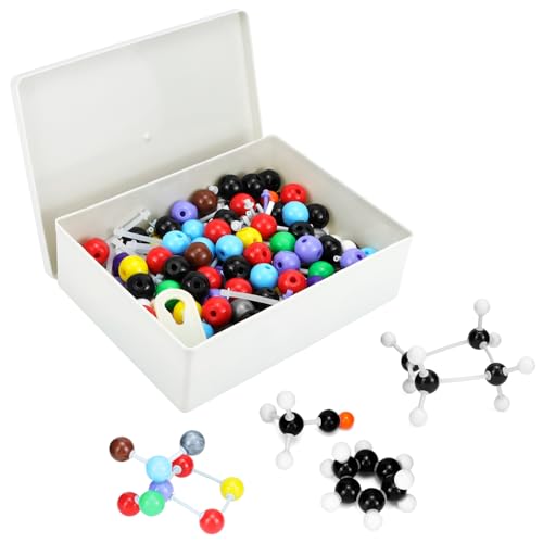 QWORK® 444 pièces Kit de Chimie modèle moléculaire, modèle moléculaire de Chimie Organique et inorganique, adaptéà l'enseignement et aux expériences...