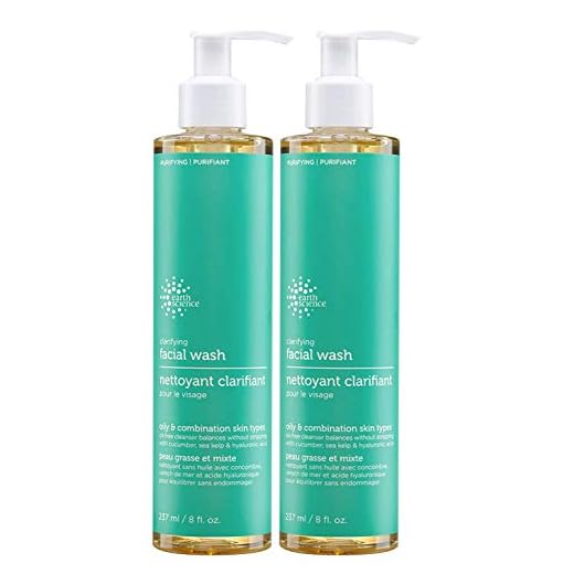 EARTH SCIENCE - Gentle Clarifying Facial Wash For Oily, Combination Skin Types (2pk, 8 fl. oz.)