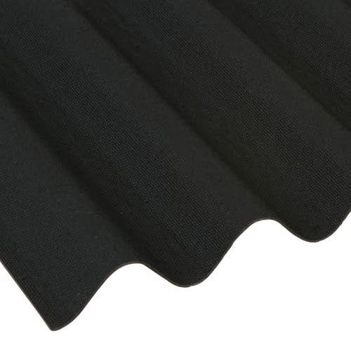 Black Corrugated Bitumen Roofing Sheet 950mm x 2000mm – 2.6mm Thick Waterproof Roof Panel for Sheds, Garages & Industrial Roofing