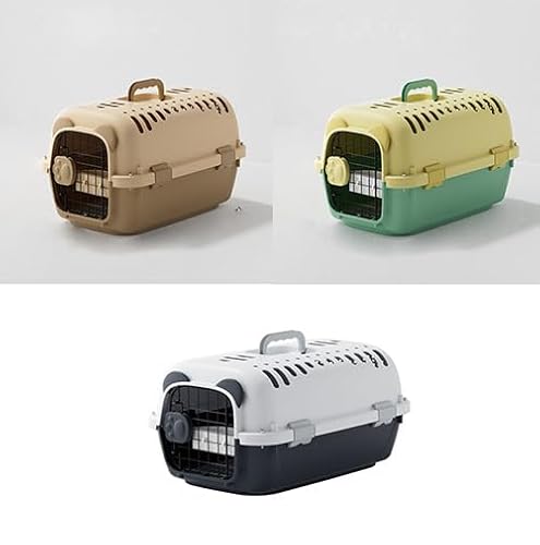 【pet-b019】ペット キャリー 猫用 犬用犬 キャリーケース ダブルドア ペットキャリー ペット用キャリーケース (ブラウン, 小)