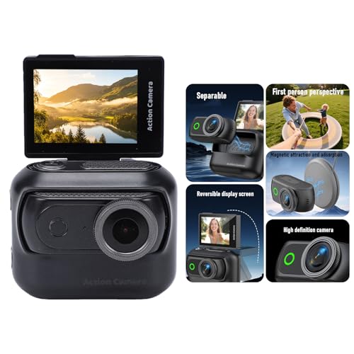 Yunseity Flip Screen Action Camera 4K miniatura 3