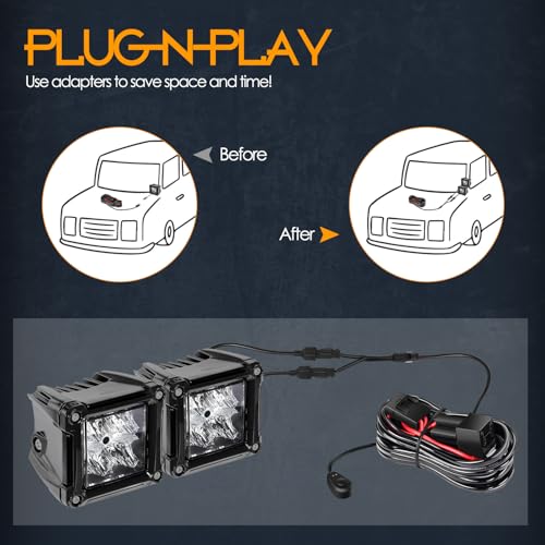Nirider Universal Wiring Harness Splitters Deutsch DT DTP Adapters Extension Kit Connectors for LED Pod Lights, Cubes, Work, Fog, Offroad Light Bars 2PCS by NR NIRIDER - Used condition - Image 5
