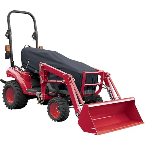 Bâche de tracteur à gazon 600D, résistante aux UV, à l'eau et à la poussière, housse universelle pour tondeuse à gazon d'extérieur avec sac de...