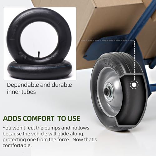 Image of 2 Pack 3.00 /3.50-8 Replacement Inner Tubes for pneumatic wheelbarrow wheel,cart wheel, garden cart, wagons - Made From Heavy Duty, Thick Premium Rubber