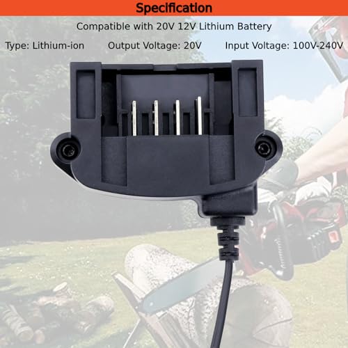 Tulepowceeng LCS1620B Charger Compatible with Black and Decker 20V 12V Max Lithium Battery LBXR20 LBX4020 LBX20 LBXR2020 Replacement for Black and Decker 20v Lithium Battery Charger LCS1620 BDCAC202B - Thumbnail 6