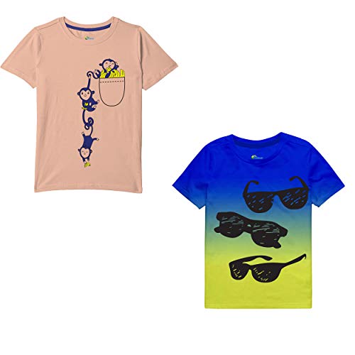 Image of Real Basics Boy's Regular Tshirt(Pack of 2)