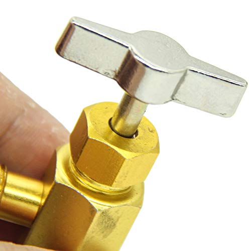 R134a Can Tap con rosca SAE 1/4" macho y 1/2" hembra para aire acondicionado miniatura 4