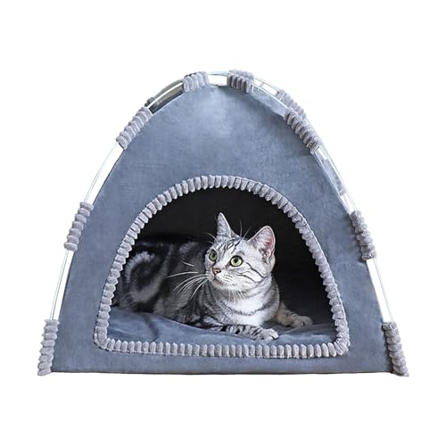 Cuccia Per Cani - Tana Morbida E Calda Imbottita In Peluche - Tenda Pieghevole Per Cani Da Interno,Per Casa Animali Domestici Gatti Gattini Conigli Cuccioli Inverno