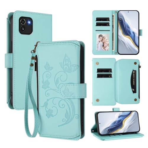 Cover Compatibile con Samsung Galaxy A03 164mm con A03 Cordinoã€5 Portacarteã€ã€Portafoglio a cernieraã€ã€Chiusura magnetica〠Stand Flip Custodia Blue