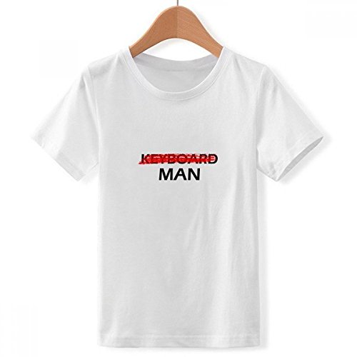 T-Shirt Blanc Ne Soyez Pas Un Clavier Style Décontracté pour le Collège