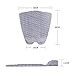 rockible 3X Surfboard Traction Pad Deck Grip Mat Anti Slip Surfing Padding Premium Stomp Foot Pads Board Pads Deck Tail Pads for Funboard Skimboards, White