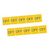 VILLCASE 10sheets Off Caution Sticker Adhesive Labels for Switches and Devices Easy to Apply Remove No Residue Material for Home Industrial Use