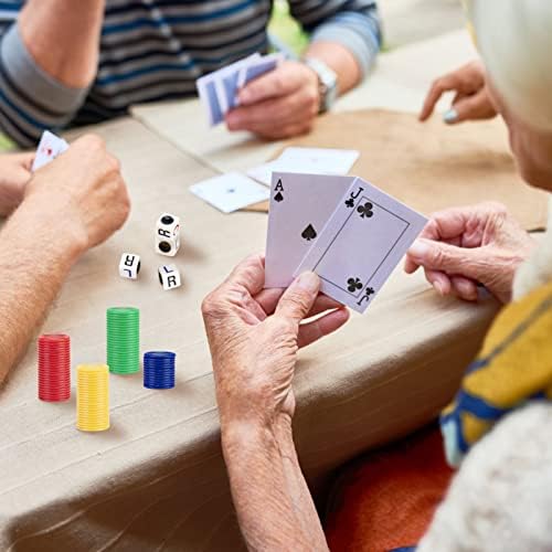 DRAMBOR LCR Dice Game, 4 Tubes Left Right Centre Game Set Acrylic Fun Interactive Dice Games for Kids Adults Classmates Friends for Family Camping Party Picnic