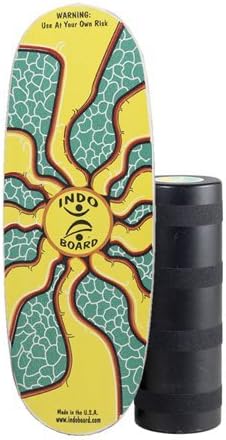 INDO BOARD Pro Balance Board with Roller - 3 Color Choices - for Surfers, Snowboarders, SUP, Fitness - 42” X 15” deck and 8.5” diameter Pro Roller - Perfect for Tall Riders