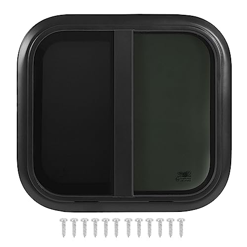Ventana corredera de aluminio 53x48 cm con mosquitera para caravanas y furgonetas camper