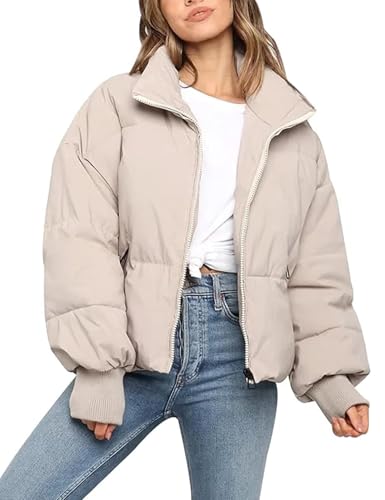 YKR Short Winter Cropped Puffer Jacket for Women Crop Warm