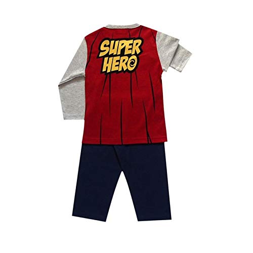 Pijama infantil menino manga longa Super-herói-2