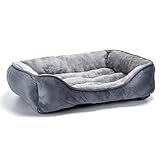 Nobleza Cama Perro, Cama para Perro Lavable, Cama de Perros Medianos Antideslizantes con Relleno de Fibras Super Suave, Cama para Mascotas Pequeños, 67 * 57cm