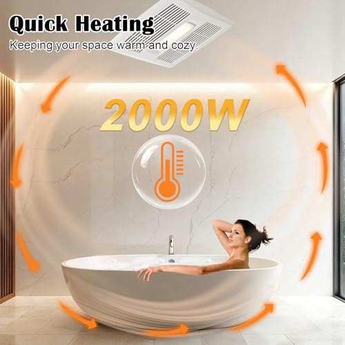 Image of Broan Nutone Heater Motor Assembly - Replacement for Broan Nutone Bathroom Exhaust Fan with Powerful Heating Element