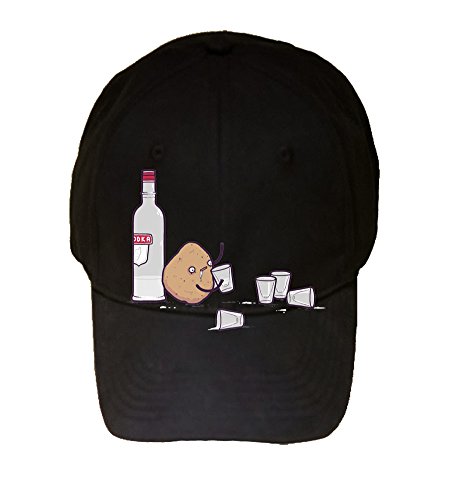 Vodka Potato Randy Otter Funny Humor - 100% Adjustable Cap Hat Black