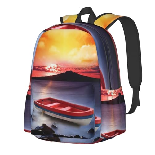 Sac à dos d'école rouge ergonomique pour éviter le mal de dos des élèves