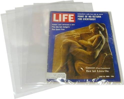 BCW Clear Resealable Life Magazine Bags 11-1/8″ x 14-1/4″ with 1-1/4″ Flap (25-Count)