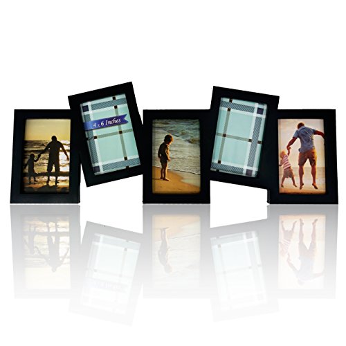 BestBuy Frames 5 Opening Collage and Multiple Frames - Fits Standard 4-Inch-by-6-Inch Photos, Black