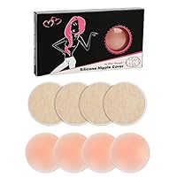 Pasties for Women 4 Pairs Nipple Covers Reusable Adhesive Silicone Covers