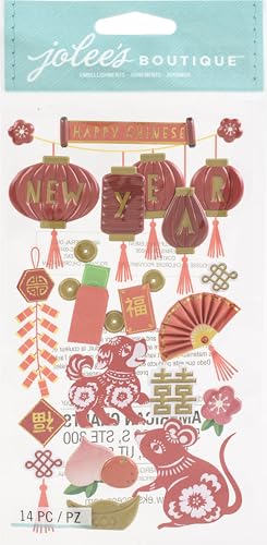 Chinese New Year Jolee's Boutique embellissements scrapbooking de Nouvel An chinois 14 pces