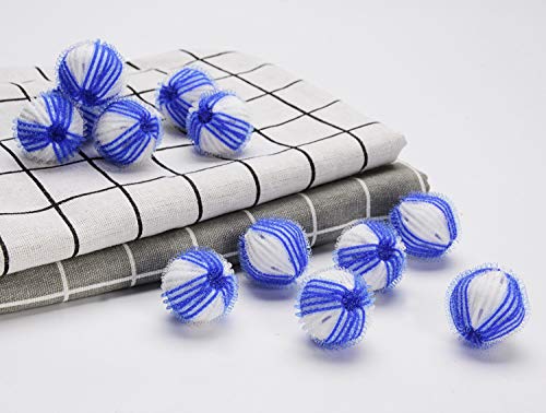 JUSTDOLIFE 12 peças Bola secadora Remoção de cabelo Reutilizável Magic Laundry Ball Lavar Bola
