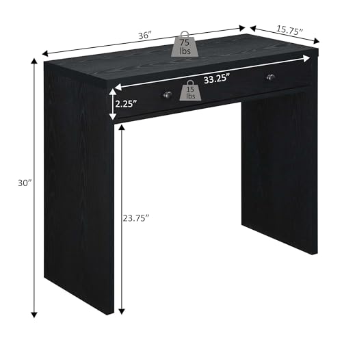 Convenience Concepts 303536ES Northfield Desk With Drawer, 36", Espresso thumb #2