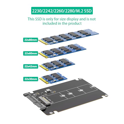 Carcasa para SSD M.2 a SATA 2.5'' B y M Key 6Gbps miniatura 5