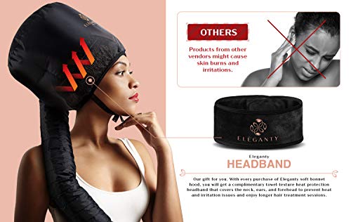 Eleganty-Soft-Bonnet-Hood-Hairdryer-Attachment-with-Headband-that-Reduces-Heat-Around-Ears-and-Neck-to-Enjoy-Long-Sessions-Used-for-Hair-Styling-Deep-Conditioning-and-Hair-Drying-Black ELEGANTY Soft Bonnet Hood Hairdryer Attachment with Headband that Reduces Heat Around Ears and Neck to Enjoy Long Sessions - Used for Hair Styling, Deep Conditioning and Hair Drying (Black)