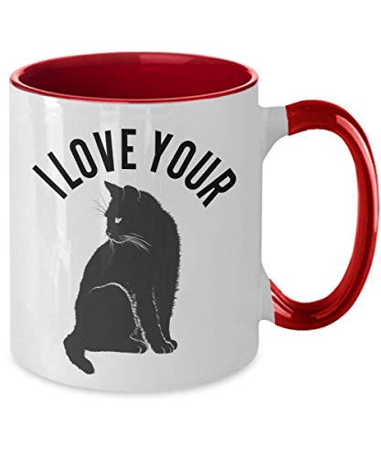 Caneca de dois tons I Love Your Pussy para Dia dos Namorados Presente de Aniversário para Namorada P