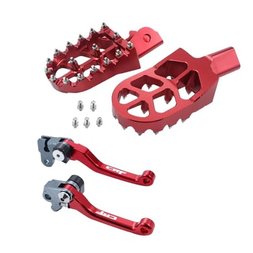 Adsspro CNC Aluminum Foot Pegs Rest Pedal Footpegs Pedal And Brake Clutch Lever Handle For CRF150F CRF230F CRF230 CRF150 F CRF 150F 230F 150 230 F 2003-2019 Dirt Pit Bike Motorbike Motocross