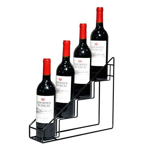 Soporte de vino metálico negro para 4 botellas miniatura 1