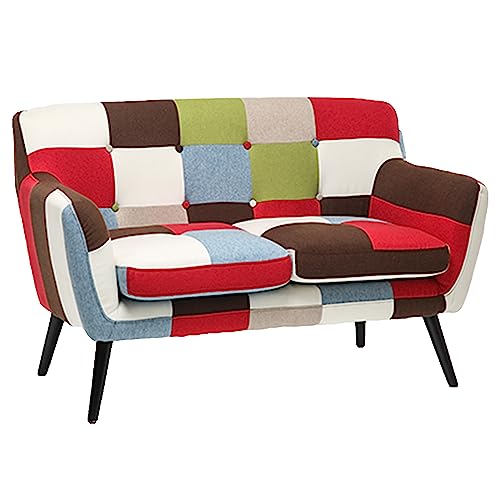 Divano Divanetto 2 Posti Patchwork Quebec, Patchworks, CM 130 x 77 x H 82
