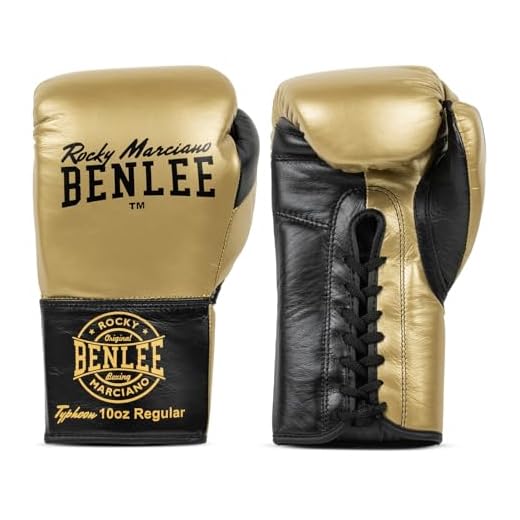 BENLEE Boxhandschuhe aus Leder Typhoon Gold/Black 10 oz R