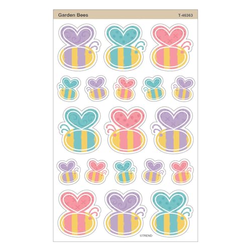 Garden Bees Large superShapes Stickers by Trend; 152 Seals/Pack