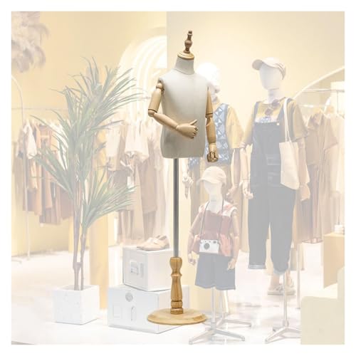 Maniquí de costura infantil ajustable para exhibir ropa de niños y accesorios de moda en tienda