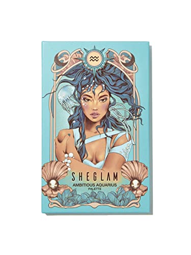 Sheglam Ambitious Aquarius Glitter Eyeshadow Palette 8-Colored Metallic Shimmer Eye Shadow #TOP6