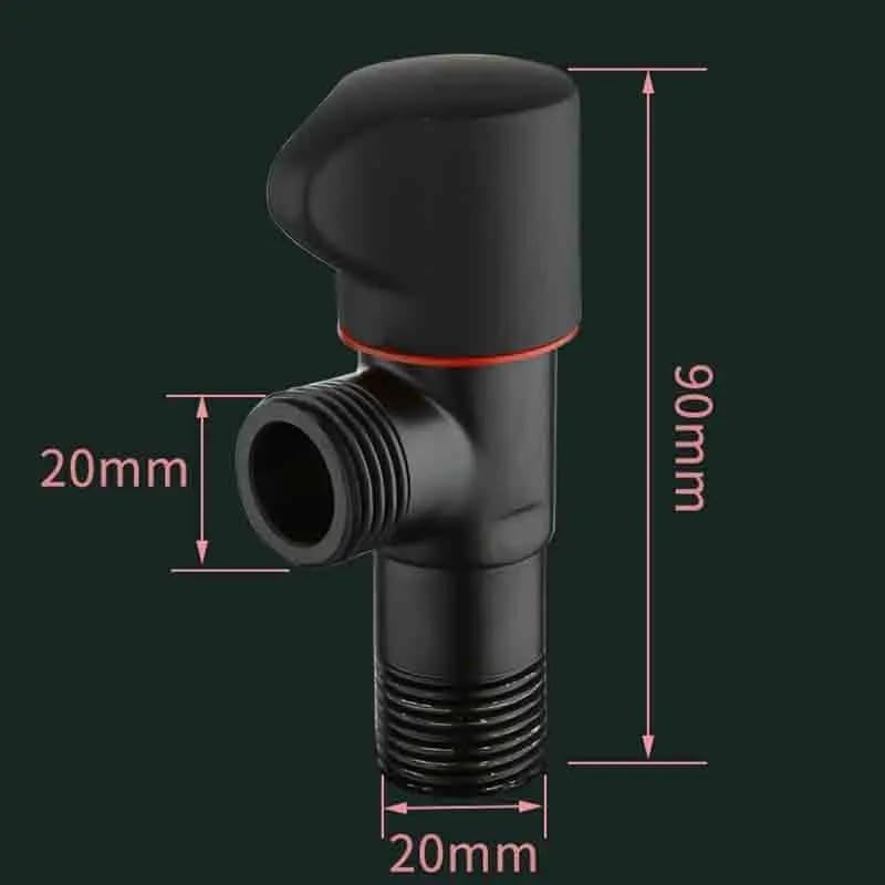 黒 G1/2 銅製 温水・冷水トイレ 浴室入口水バルブ スイッチ 給湯器 アングルバルブ(Blue)