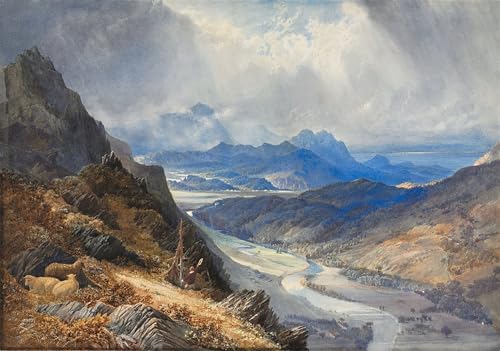 Tableau mural vintage de la vallée d'Afon Mawddach pour votre chambre