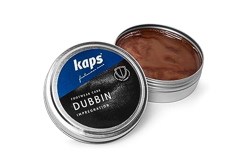 Kaps Cera Dubbin per Scarpe di qualità, Nutrimento E Impermeabilità per Pelle, Dubbin, 3 Colori (Marrone, 50ml)