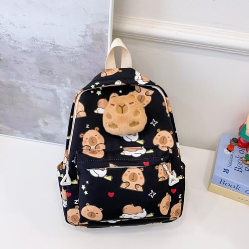 Sac à dos capybara drôle pour ordinateur portable étudiant et garçons filles - 4