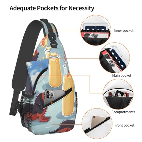 Bolso cruzado para hombre y mujer, mochila bandolera miniatura 4